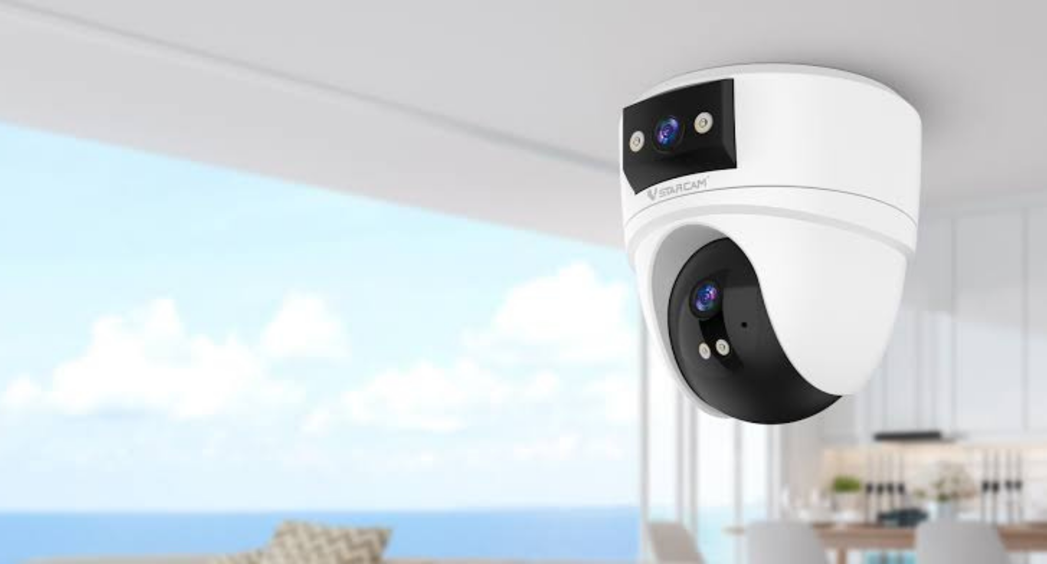 Caméra Double Intérieur WIFI 360° Dôme - CS2DR