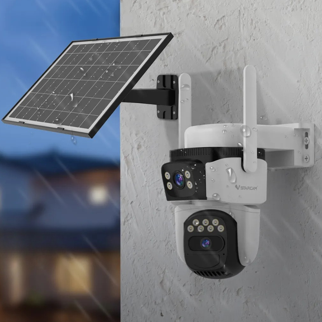 Caméra Double WIFI Solaire 360° - CB621DR