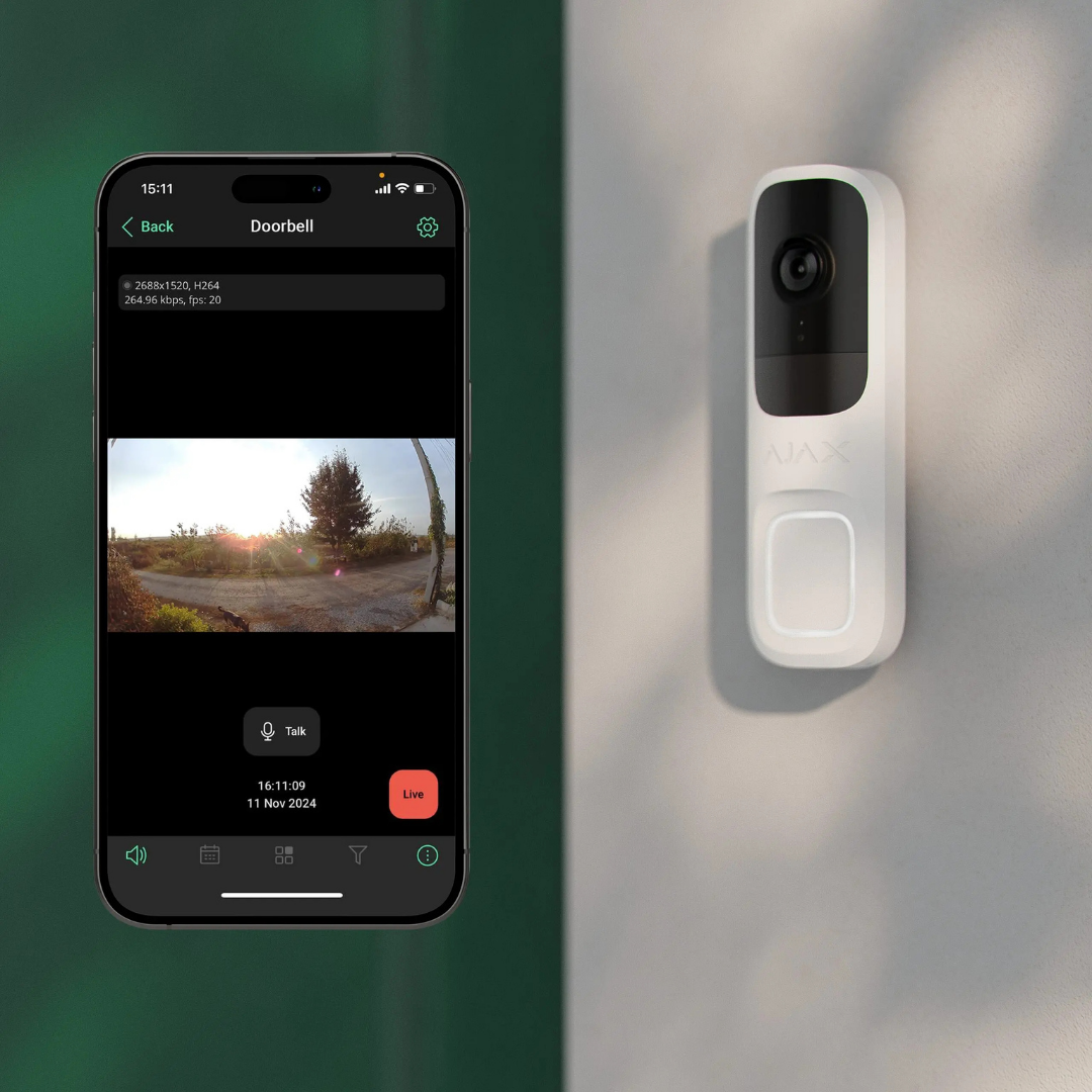 Ajax Sonnette vidéo WIFI - DoorBell