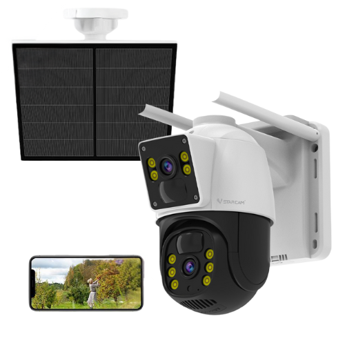 Caméra Double 4G Solaire 360° - BG66DR