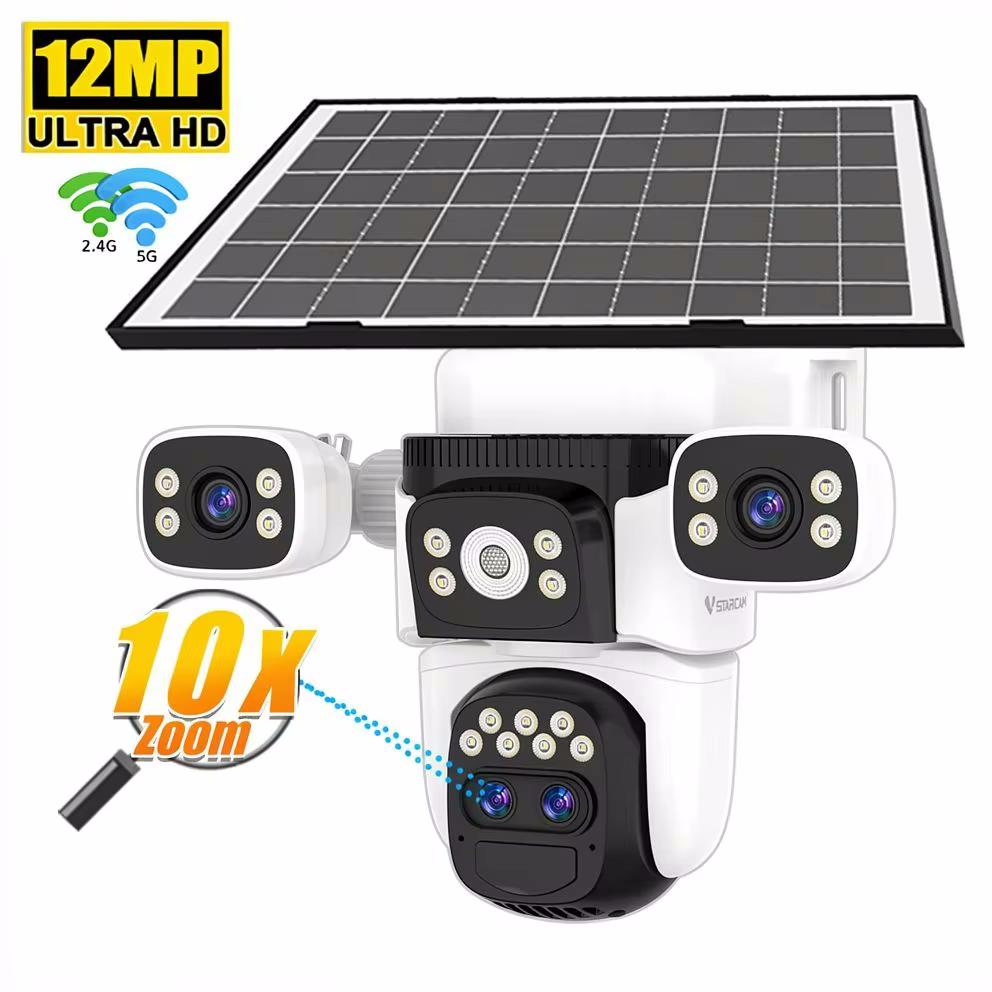 Caméra Triple WIFI Solaire 360° - CB621ZS