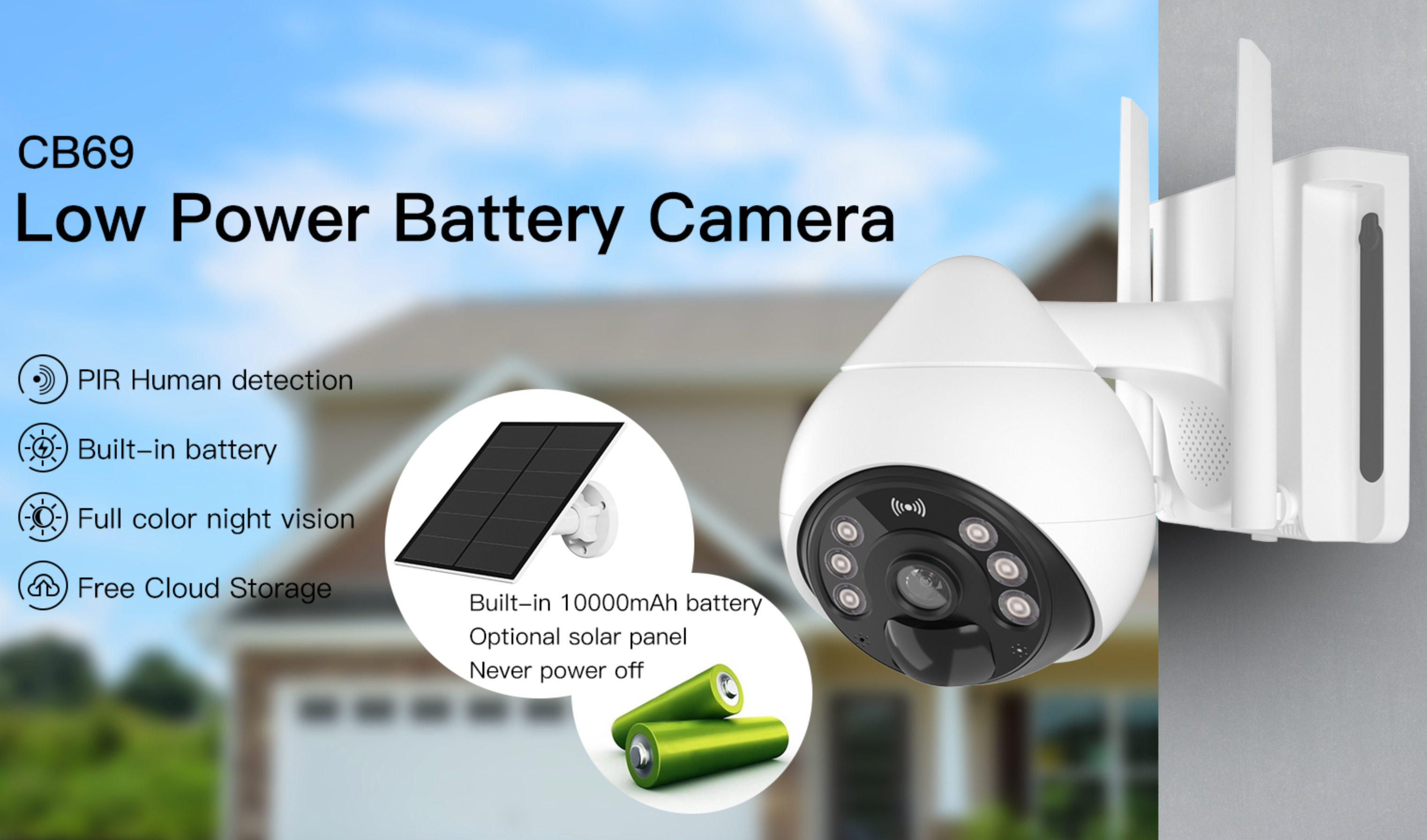 Caméra WIFI Solaire 360° - CB69-TZ