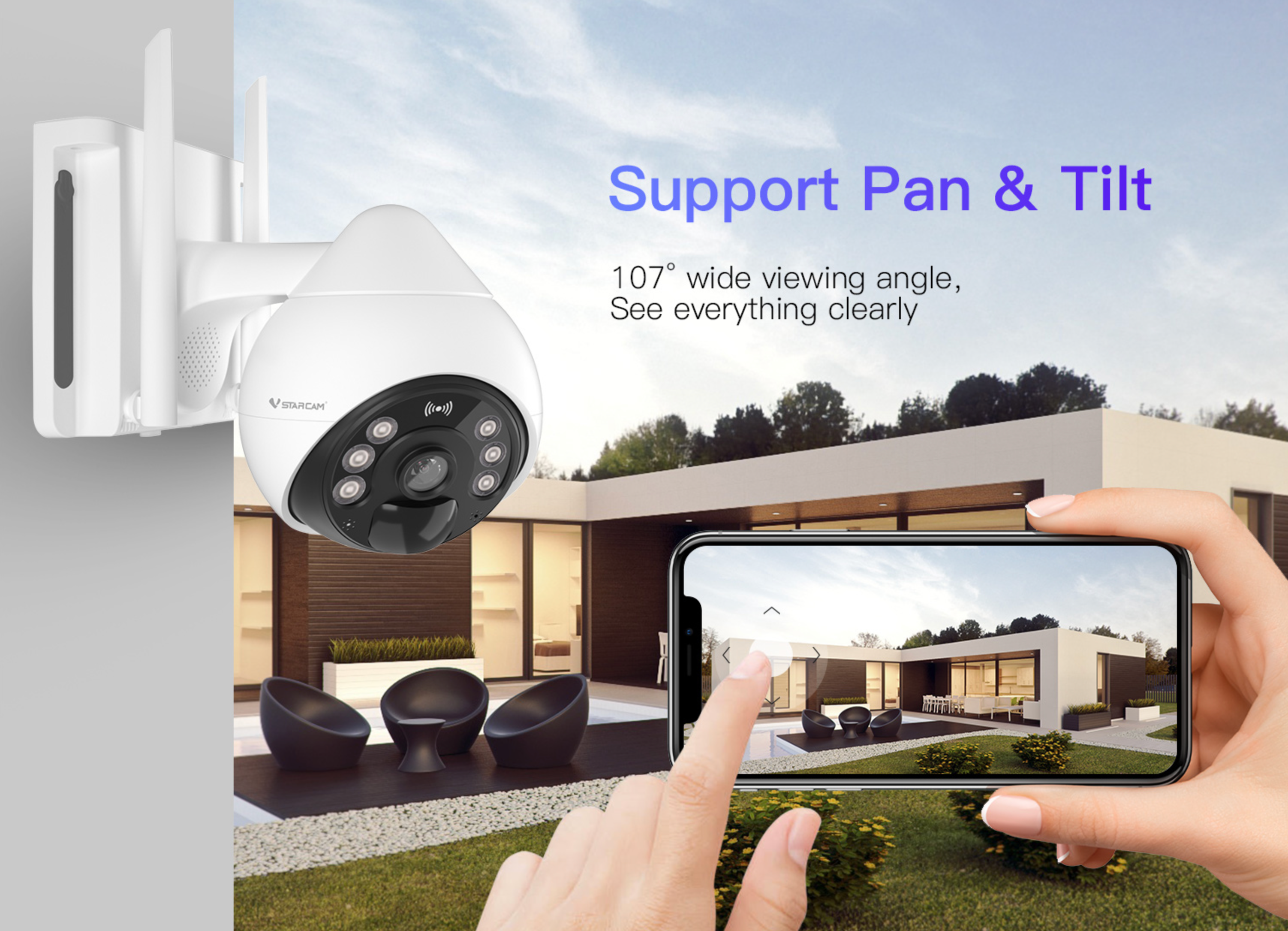 Caméra WIFI Solaire 360° - CB69-TZ